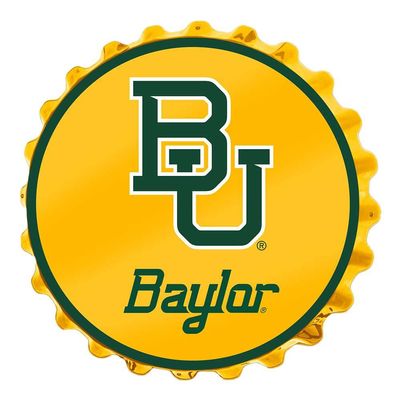 The Fan-Brand NCAA Baylor Bears: Bottle Cap Wall Sign - Football, Basketball & Baseball Wall Decor - College Sports Dcor for Home, Office, Game Room, Fan Cave & Garage - USA Made
