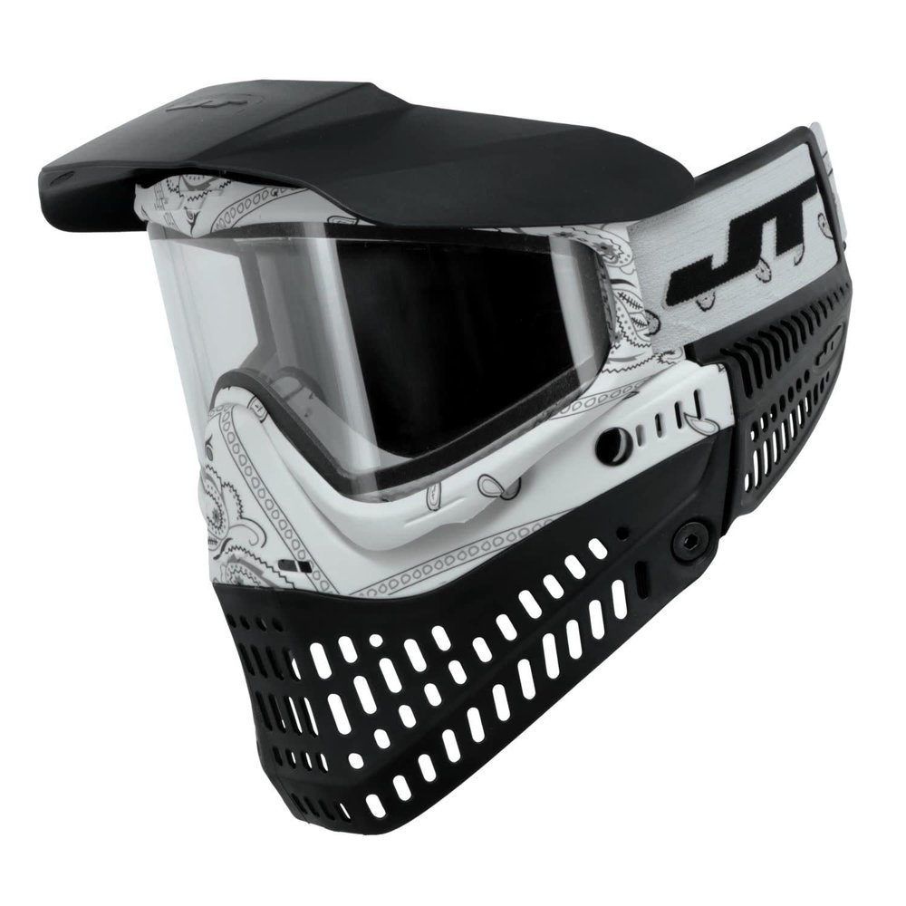 JT Proflex Goggles LE Bandana White w/Clear and Smoke Lens