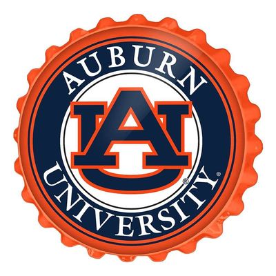 The Fan-Brand NCAA Auburn Tigers: Bottle Cap Wall Sign - Football, Basketball & Baseball Wall Decor - College Sports Dcor for Home, Office, Game Room, Fan Cave & Garage - USA Made