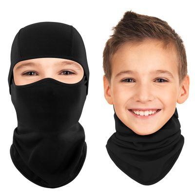 Ameceres Kids Balaclava Ski Mask Cold Weather Windproof Tactical Face Mask Winter for Skiing Snowboarding Cycling (2)