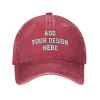 Customizable Hat Design Your Own Hat Mens Womens Custom Baseball Cap Classic Dad Hat Denim Hat Navy Blue Baseball Cap view 1
