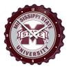 The Fan-Brand NCAA Mississippi State Bulldogs: Maroon - Bottle Cap Wall Clock - Sports Team Bar Sign Dcor - Home, Dorm, Garage, Office, Fan Cave view 1