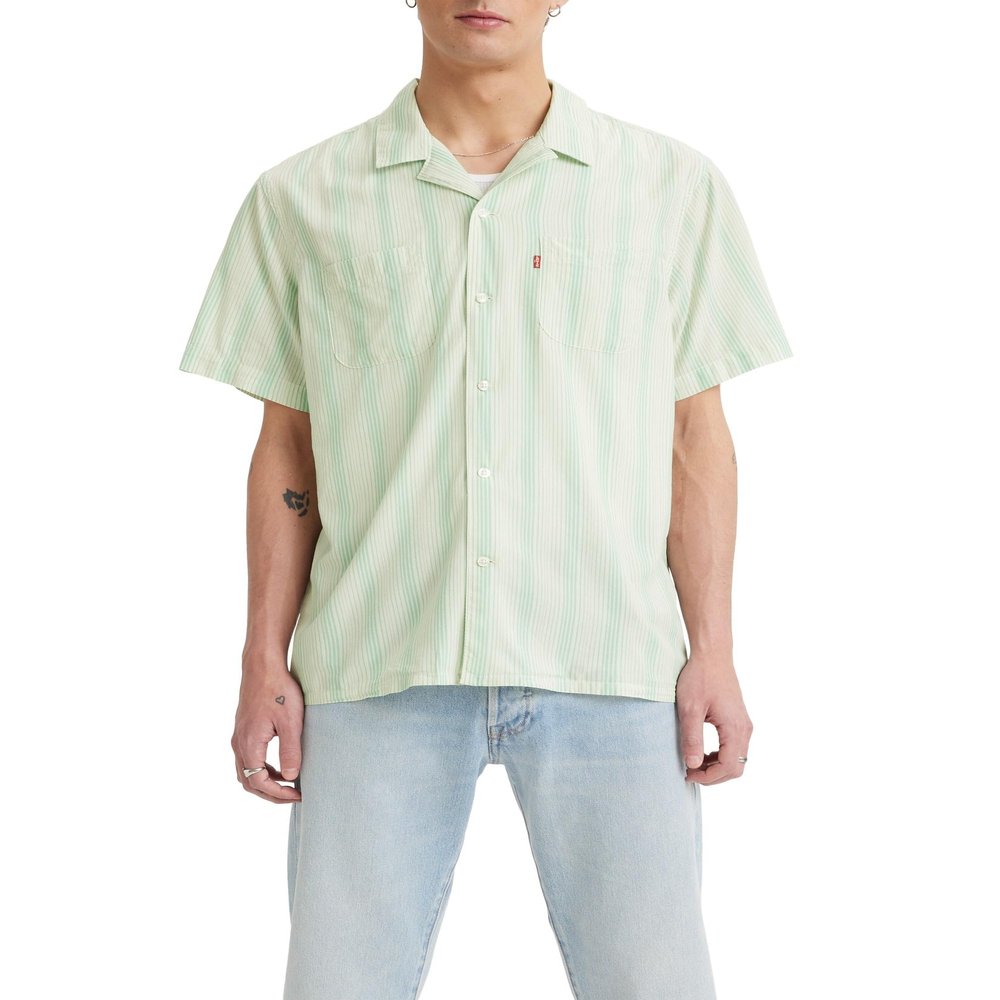 Levi's Men's Short Sleeve Classic Camper Shirt, (New) Georgie Wasabi, 2X-Large