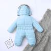 Boy Baby Coat Jumpsuit Warm Girl Winter Infant Jacket Outerwear Hooded Romper Boys Coat&jacket Baby (P-Blue, 3-6 Months) view 4
