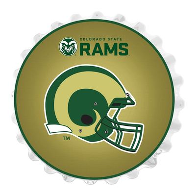 The Fan-Brand NCAA Colorado State Rams: Helmet - Bottle Cap Wall Sign - Football, Basketball & Baseball Wall Decor - College Sports Dcor for Home, Office, Game Room, Fan Cave & Garage - USA Made