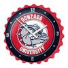 The Fan-Brand NCAA Gonzaga Bulldogs: Red - Bottle Cap Wall Clock - Sports Team Bar Sign Dcor - Home, Dorm, Garage, Office, Fan Cave view 1