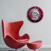 The Fan-Brand NCAA Gonzaga Bulldogs: Red - Bottle Cap Wall Clock - Sports Team Bar Sign Dcor - Home, Dorm, Garage, Office, Fan Cave view 3