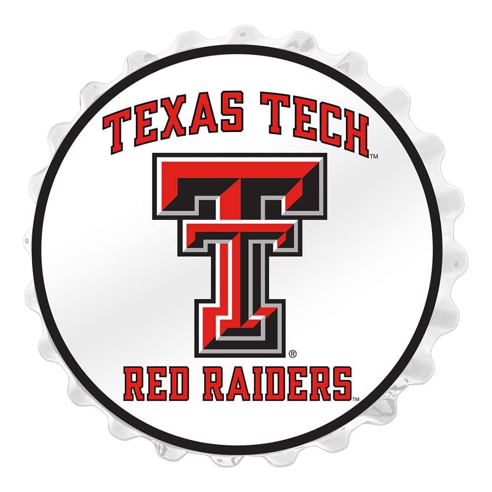 The Fan-Brand NCAA Texas Tech Red Raiders: Bottle Cap Wall Sign - Football, Basketball & Baseball Wall Decor - College Sports Dcor for Home, Office, Game Room, Fan Cave & Garage - USA Made