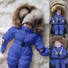 Boy Baby Coat Jumpsuit Warm Girl Winter Infant Jacket Outerwear Hooded Romper Boys (P-Light Blue, 6-9 Months) view 2