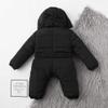 Boy Baby Coat Jumpsuit Warm Girl Winter Infant Jacket Outerwear Hooded Romper Boys Coat&Jacket (P-Black, 6-9 Months) view 4