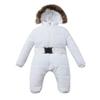 Boy Baby Coat Jumpsuit Warm Girl Winter Infant Jacket Outerwear Hooded Romper Boys Coat&jacket (P-White, 0-3 Months)