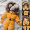 Boy Baby Coat Jumpsuit Warm Girl Winter Infant Jacket Outerwear Hooded Romper Boys Coat&Jacket (P-Yellow, 0-3 Months) view 2