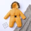 Boy Baby Coat Jumpsuit Warm Girl Winter Infant Jacket Outerwear Hooded Romper Boys Coat&Jacket (P-Yellow, 0-3 Months) view 4