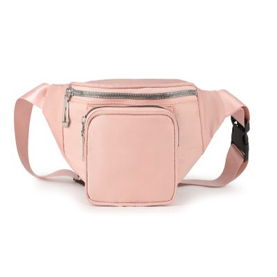Premium Quality | Unisex Fanny Pack Adjustable Belt | Great Travel Fanny Packs for Women and Men | Waist Pouch for Workout, Running, Hiking, Fashion | Crossbody Belt Bag for Women (Pua Pink)