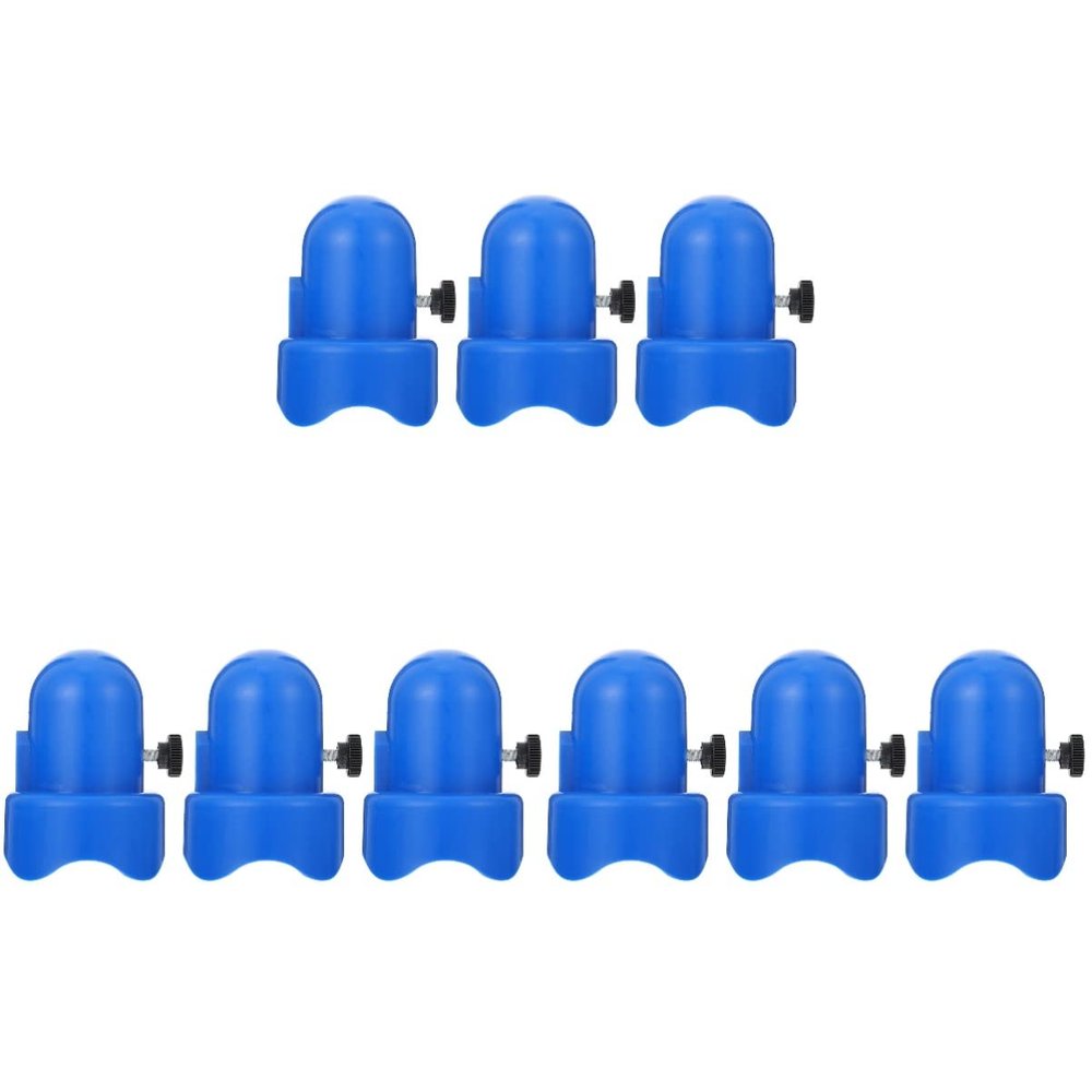 BESPORTBLE 3sets Durable Trampoline Rod Caps Easy to Install Pole End Hats for Safety Net Attachment Sturdy Pillar Protective Cover Blue Cap Screw Per Set