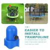 BESPORTBLE 3sets Durable Trampoline Rod Caps Easy to Install Pole End Hats for Safety Net Attachment Sturdy Pillar Protective Cover Blue Cap Screw Per Set view 2