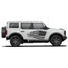 Door US flag graphics stickers decals compatible with Ford Bronco (Matt black) view 1