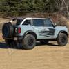 Door US flag graphics stickers decals compatible with Ford Bronco (Matt black) view 2