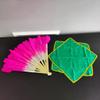 FixtureDisplays Dance Fan & Handkerchief Set Octagonal Towel Cloth Dongbei Yangge Handkerchief Rotating Handkerchief Chinese New Year Spring Festival Performance Prom Prop 21847-NF view 2