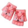 Fingerless Convertible for Girls Cover Top Boys Kids Gloves Winter Wool Flip Winter Sports Equipment Full Helmet (Pink, One Size) view 1