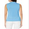 Callaway Women's Quarter Zip Heather Sleeveless Golf Polo, Moisture-Wicking, Sun Protection, Stretch Shoulder Seams, Ibiza Blue Htr, XX-Large view 2