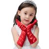 Kids Satin Opera Gloves Long Shiny Dress Up Gloves Stretchy Flapper Elbow Gloves for Girl Princess 4-9year view 1