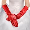 Kids Satin Opera Gloves Long Shiny Dress Up Gloves Stretchy Flapper Elbow Gloves for Girl Princess 4-9year view 4