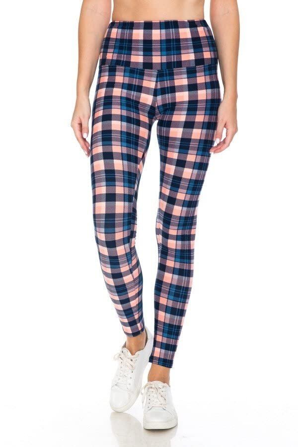 5-inch Long Yoga Style Banded Lined Tie Dye Printed Knit Legging with High Waist, Womens Casual Pants Womens Yoga Pant