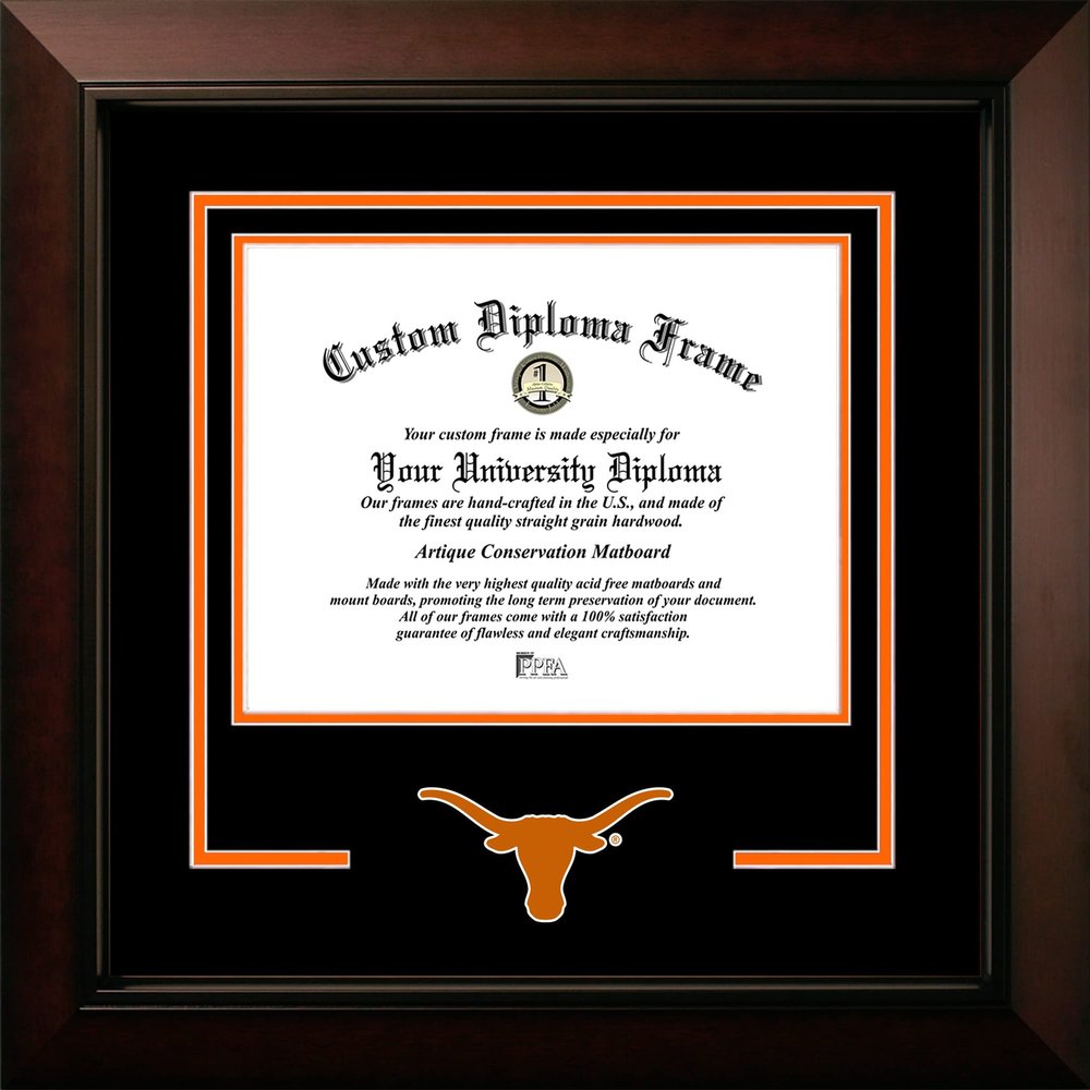 Campus Images University of Texas, Austin Longhorns 14w x 11h Legacy Black Cherry Spirit Logo Diploma Frame