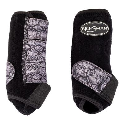 COOLHORSE Reinsman Print Sport Boots 2-Pack L Black Snake