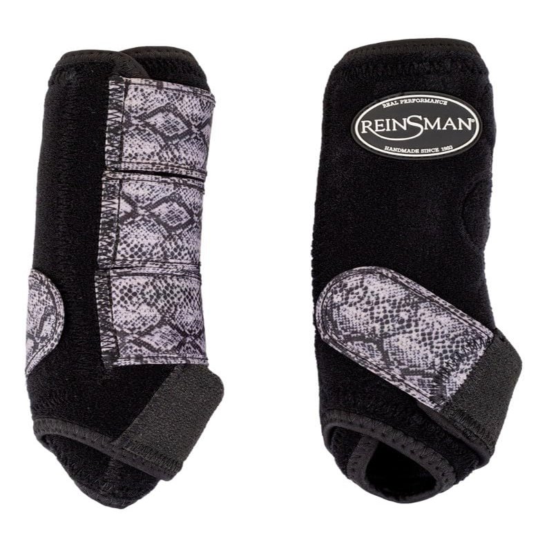 COOLHORSE Reinsman Print Sport Boots 2-Pack L Black Snake