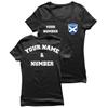 lepni.me Womens Scotland Football Shirt Your Name Number Scottish Flag Badge Personalized Jersey Custom Soccer World Cup 2022 (S Black Multi Color) view 1