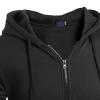 Maiyifu-GJ Men's Long Sleeve Full Zip Hoodie Casual Lightweight Cotton Hooded Sweatshirt Loose Fit Hoodies With Kanga Pocket (Black,Large) view 4