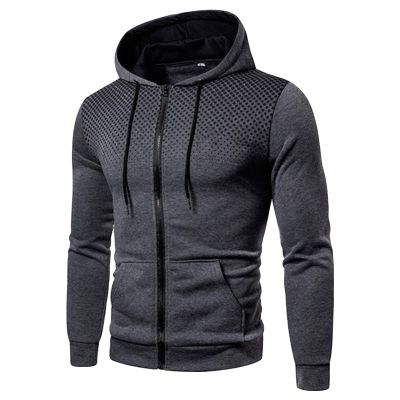 Maiyifu-GJ Men's Full Zip Cardigan Hoodies Long Sleeve Fleece Sports Hoodie Lightweight Hooded Sweatshirts with Pockets (Grey,Large)