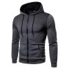 Maiyifu-GJ Men's Full Zip Cardigan Hoodies Long Sleeve Fleece Sports Hoodie Lightweight Hooded Sweatshirts with Pockets (Grey,Large) view 1