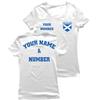 lepni.me Womens Scotland Football Shirt Your Name Number Scottish Flag Badge Personalized Jersey Custom Soccer World Cup 2022 (XL White Multi Color) view 1