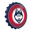The Fan-Brand NCAA UConn Huskies: Red - Bottle Cap Wall Sign - Football, Basketball & Baseball Wall Decor - College Sports Dcor for Home, Office, Game Room, Fan Cave & Garage - USA Made view 2