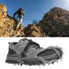 HOHXFYP 1 Pair Crampons Ice Cleats,Universal 19 Teeth Anti Slip Ice Cleat,Stretchable Robust Stainless Steel Crampons Hiking Boots for Size 35 45 Sports Shoes,Hiking Shoes(7.1x5.5inch-Grey) view 3