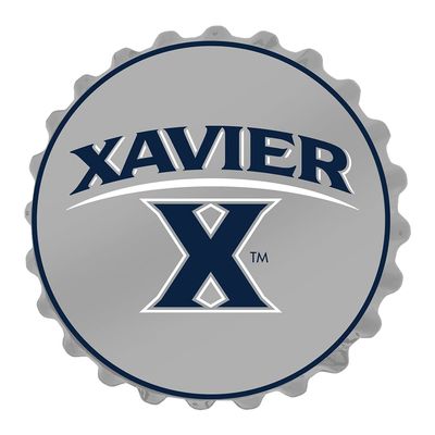 The Fan-Brand NCAA Xavier Musketeers: Bottle Cap Wall Sign - Football, Basketball & Baseball Wall Decor - College Sports Dcor for Home, Office, Game Room, Fan Cave & Garage - USA Made