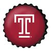 The Fan-Brand NCAA Temple Owls: Logo - Black - Bottle Cap Wall Sign - Football, Basketball & Baseball Wall Decor - College Sports Dcor for Home, Office, Game Room, Fan Cave & Garage - USA Made view 1