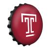 The Fan-Brand NCAA Temple Owls: Logo - Black - Bottle Cap Wall Sign - Football, Basketball & Baseball Wall Decor - College Sports Dcor for Home, Office, Game Room, Fan Cave & Garage - USA Made view 2