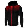 Maiyifu-GJ Men's Full Zip Cardigan Hoodies Long Sleeve Fleece Sports Hoodie Lightweight Hooded Sweatshirts with Pockets (Black,X-Large) view 1