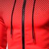 Men's Full Zip Cardigan Hoodies Long Sleeve Fleece Sports Hoodie Lightweight Hooded Sweatshirts with Pockets (Red,3X-Large) view 4