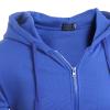Maiyifu-GJ Men's Long Sleeve Full Zip Hoodie Casual Lightweight Cotton Hooded Sweatshirt Loose Fit Hoodies With Kanga Pocket (Blue,Medium) view 4