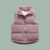 Toddler Baby Boys Girls Sleeveless Jacket Vest Winter Solid Down Coats Ears Hooded Outer Outwear (Pink#06, 5-6 T) view 2