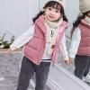 Toddler Baby Boys Girls Sleeveless Jacket Vest Winter Solid Down Coats Ears Hooded Outer Outwear (Pink#06, 5-6 T) view 3