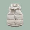 Toddler Baby Boys Girls Sleeveless Jacket Vest Winter Solid Down Coats Ears Hooded Outer Outwear (Beige#04, 2-3 T) view 2
