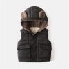 Toddler Baby Boys Girls Sleeveless Jacket Vest Winter Solid Down Coats Ears Hooded Outer Outwear (Black#09, 5-6 T) view 2