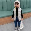 Toddler Baby Boys Girls Sleeveless Jacket Vest Winter Solid Down Coats Ears Hooded Outer (Beige#12, 18-24 Months) view 3