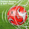 Deekin 6 Pcs Deflated Soccer Ball with Pump Official Outside Sport Soccer Machine Stitched Ball for Indoor Sport Training Practice Birthday Gift for Child Adult(Size 5) view 4